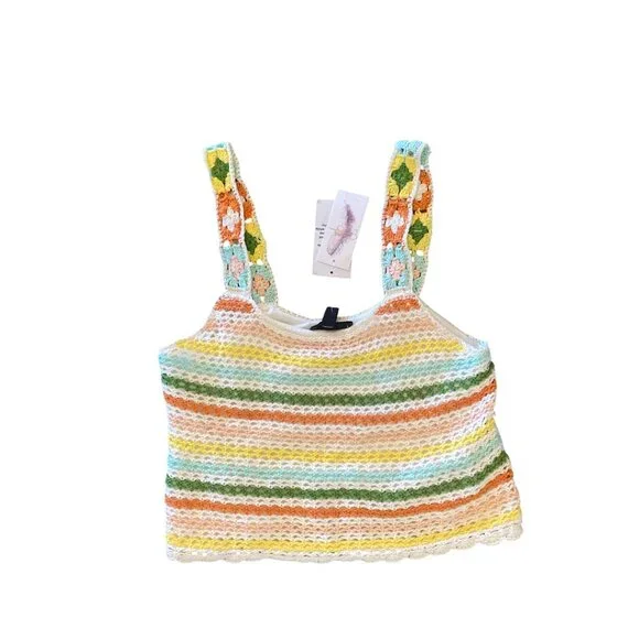 NWT Jessica Simpson Kerian Sweater Tank Crochet XS/S MSRP$69.50 - Picture 6 of 11